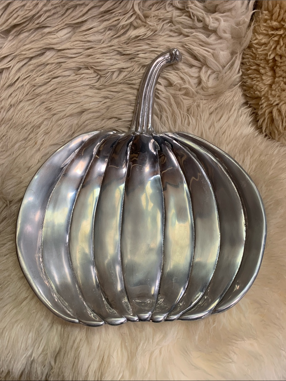 Mariposa Iridescent Silver Serving Tray